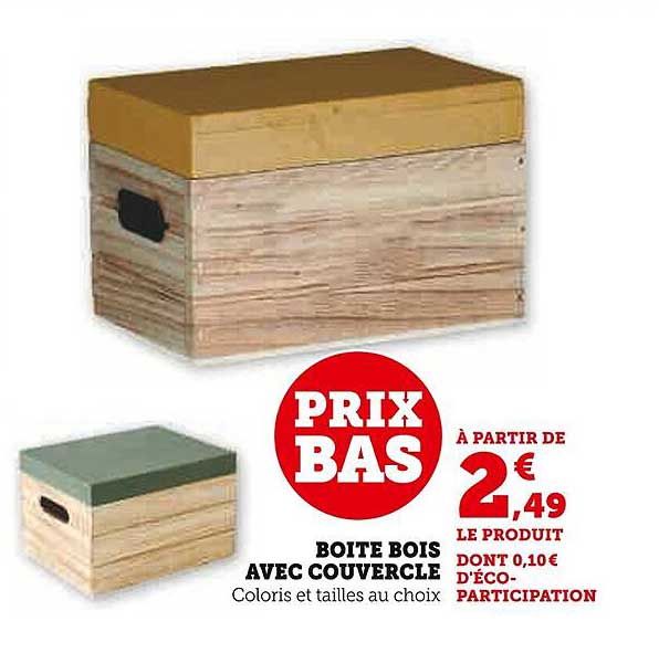 BOITE BOIS AVEC COUVERCLE