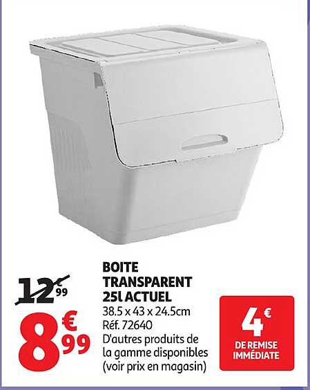 BOITE TRANSPARENT 25L ACTUEL