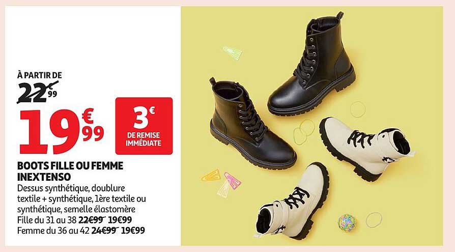 BOOTS FILLE OU FEMME INEXTENSO