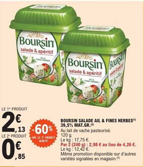 BOURSIN SALADE AIL & FINES HERBES