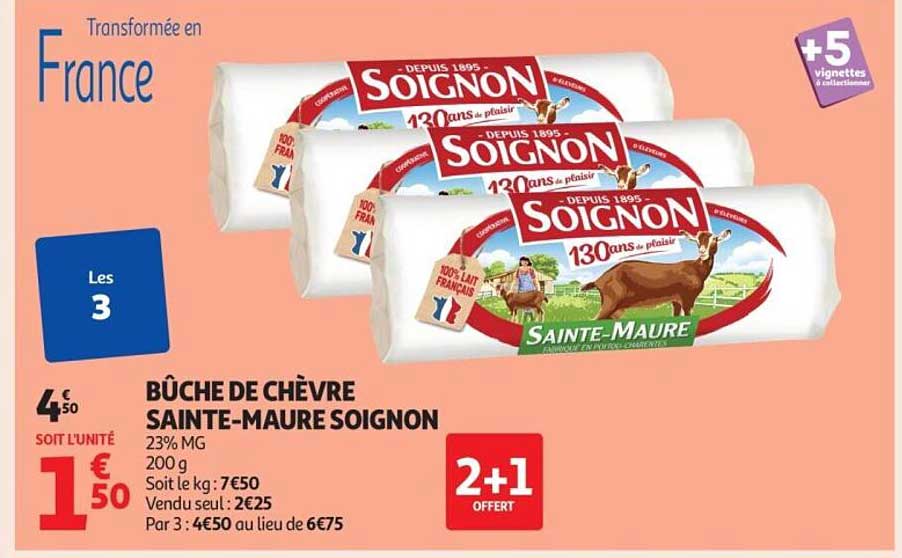 BUCHE DE CHÈVRE SAINTE-MAURE SOIGNON