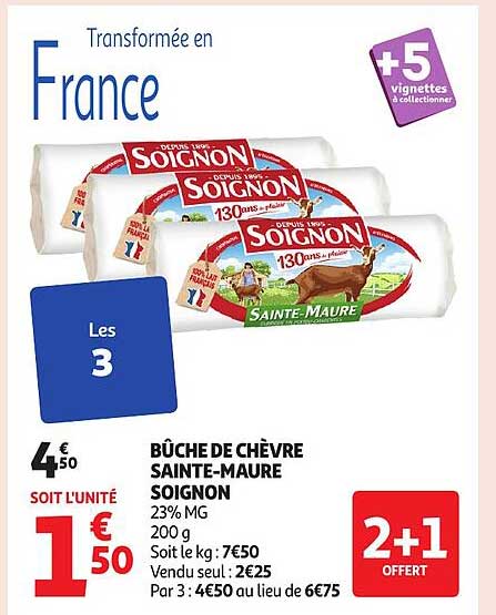 BUCHÉ DE CHÈVRE SAINTE-MAURE SOIGNON