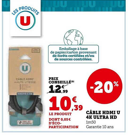 CÂBLE HDMI U 4K ULTRA HD