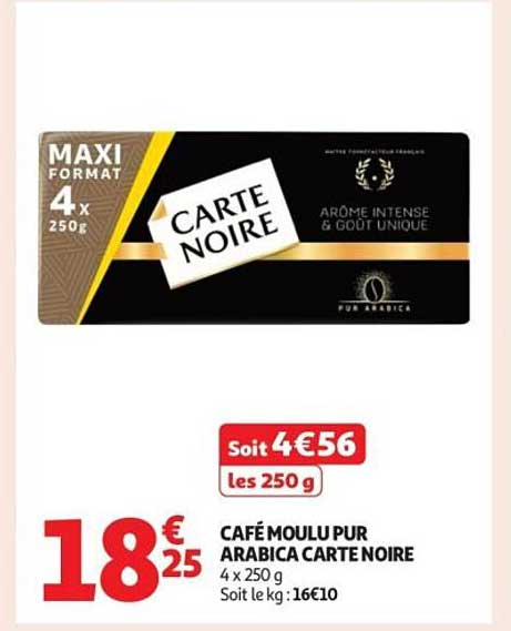 Café moulu pur Arabica Carte Noire