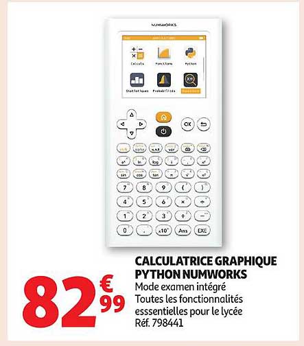 CALCULATRICE GRAPHIQUE PYTHON NUMWORKS