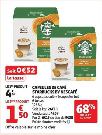 CAPSULES DE CAFÉ STARBUCKS BY NESCAFÉ