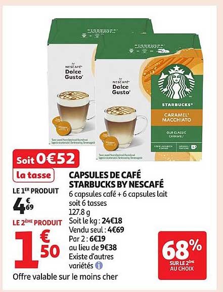 CAPSULES DE CAFÉ STARBUCKS BY NESCAFÉ