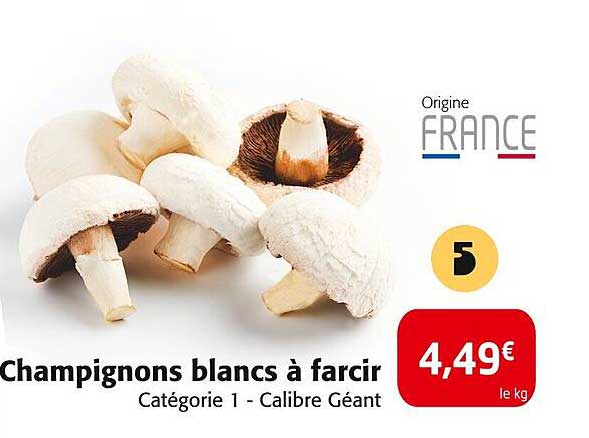Champignons blancs à farcir