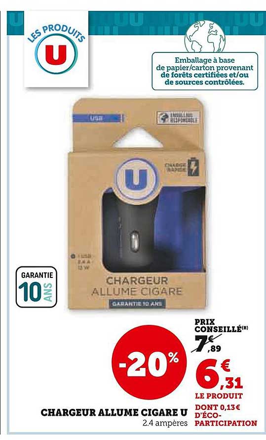 CHARGEUR ALLUME CIGARE U
