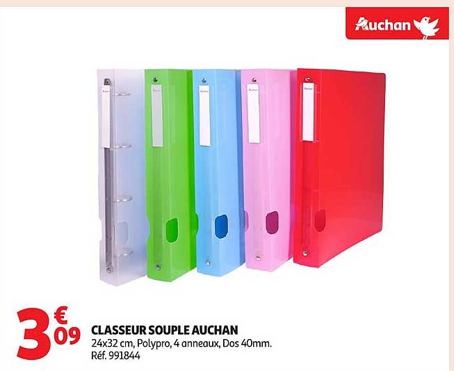 CLASSEUR SOUPLE AUCHAN