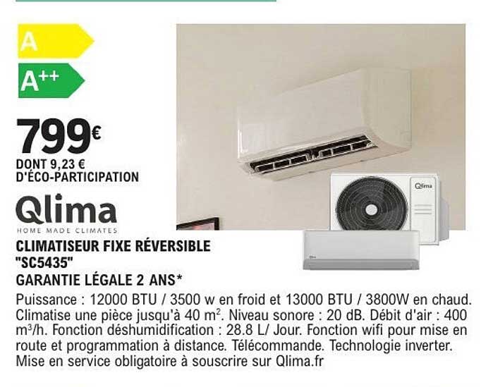 CLIMATISEUR FIXE RÉVERSIBLE "SC5435"