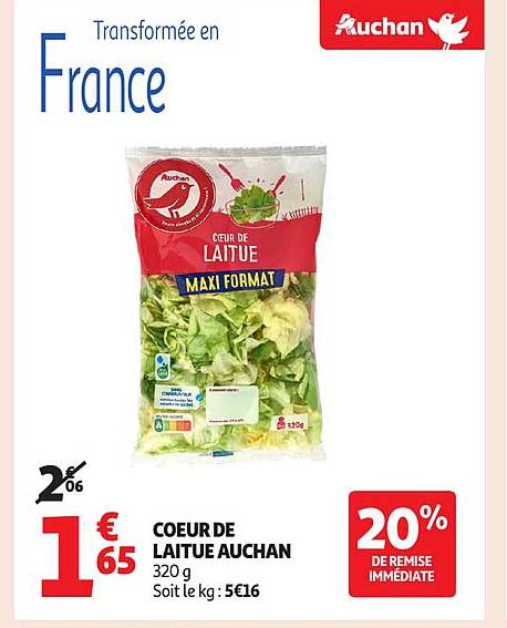 COEUR DE LAITUE AUCHAN