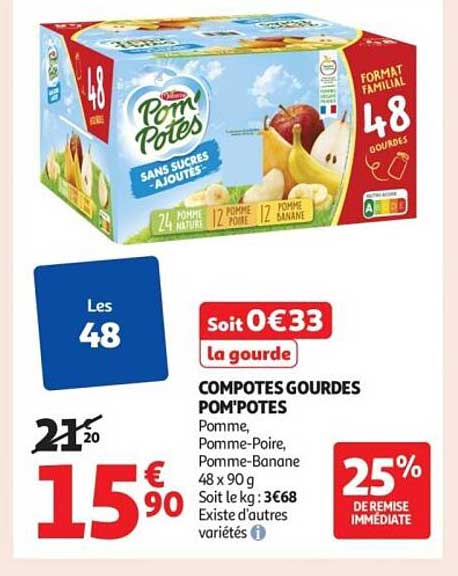 COMPOTES GOURDES POM'POTES
