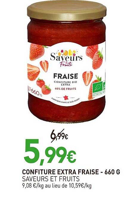 CONFITURE EXTRA FRAISE - 660 G