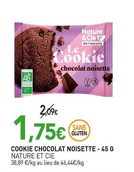 Cookie Chocolat Noisette - 45 G