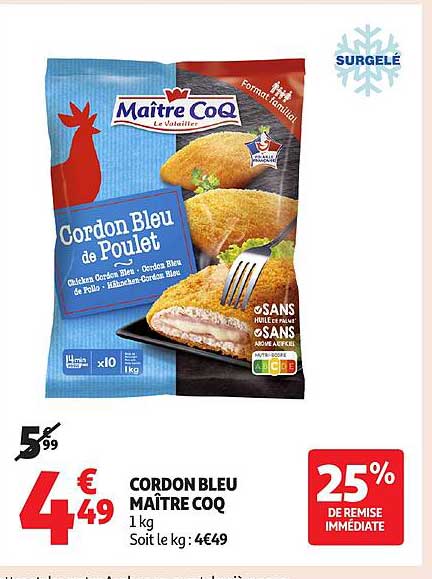 CORDON BLEU MAÎTRE COQ