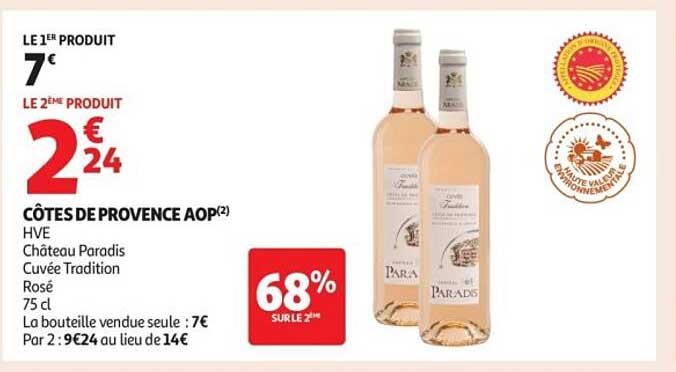CÔTES DE PROVENCE AOP HVE Château Paradis Cuvée Tradition Rosé
