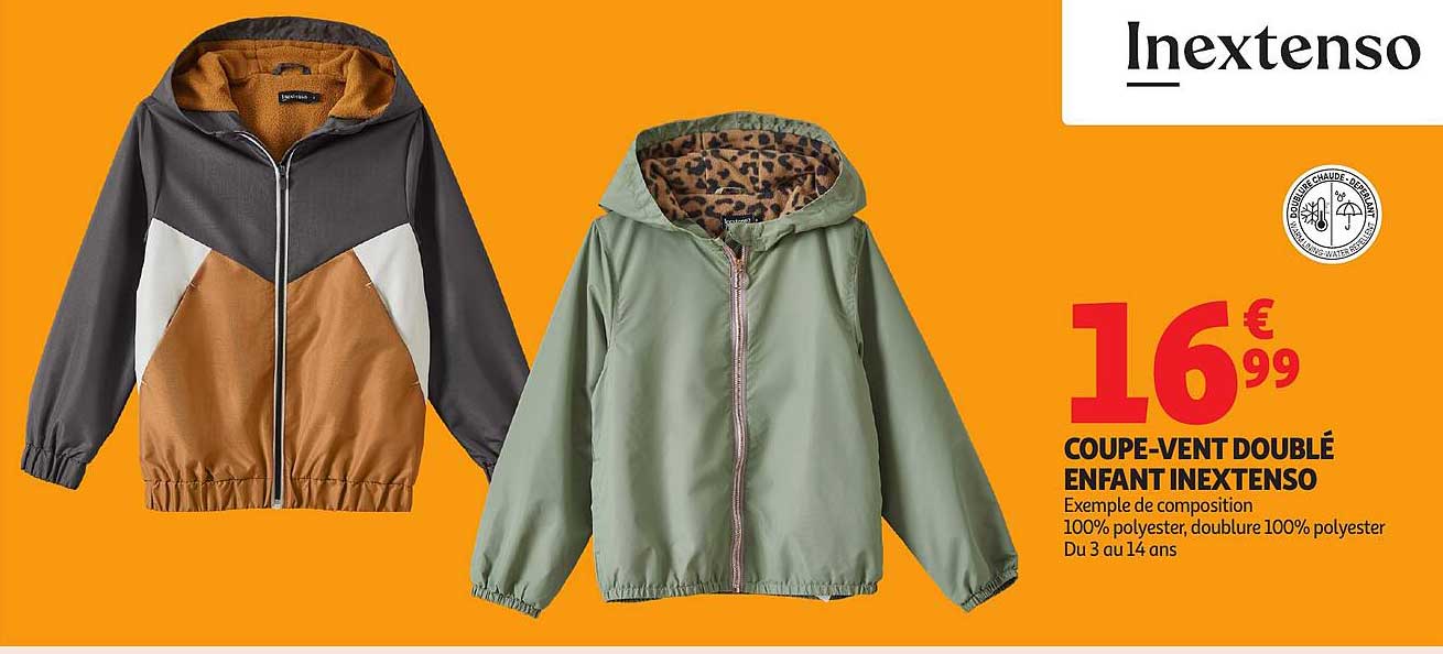 COUPE-VENT DOUBLÉ ENFANT INEXTENSO