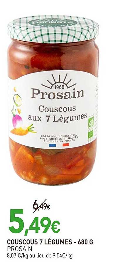 COUSCOUS 7 LÉGUMES - 680 G PROSAIN
