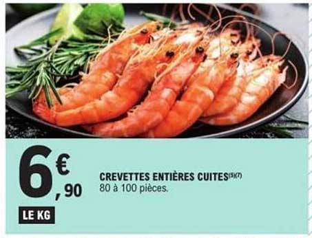CREVETTES ENTIÈRES CUITES
