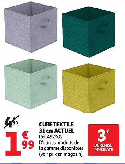 CUBE TEXTILE 31 cm ACTUEL