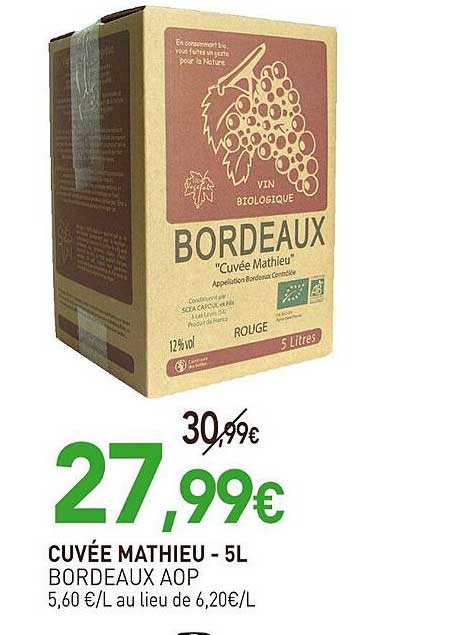 CUVÉE MATHIEU - 5L BORDEAUX AOP