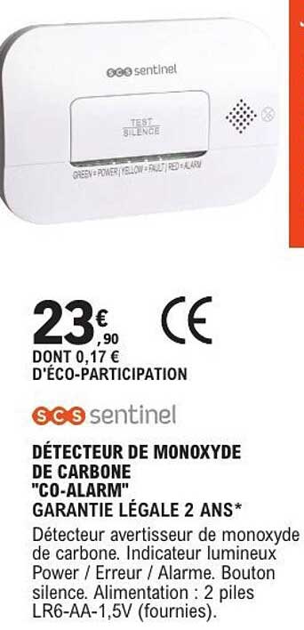 DETECTEUR DE MONOXYDE DE CARBONE "CO-ALARM"