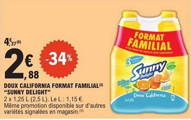 Doux California Format Familial "Sunny Delight"