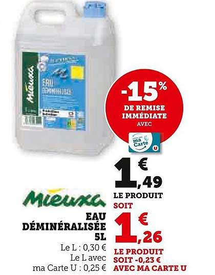 Eau déminéralisée 5L
