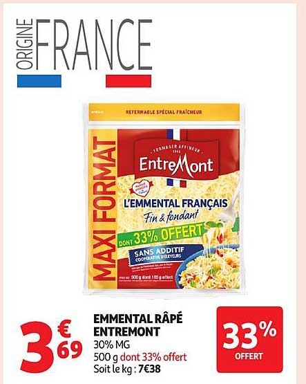 EMMENTAL RÂPÉ ENTREMONT
