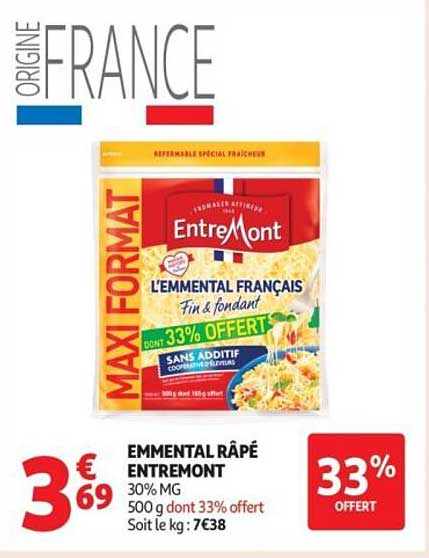 Emmental Râpé Entremont