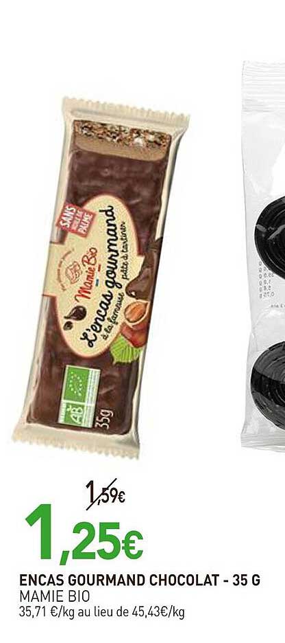 ENCAS GOURMAND CHOCOLAT - 35 G MAMIE BIO