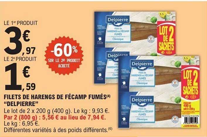 FILETS DE HARENGS DE FÉCAMPS FUMÉS DELPIERRE