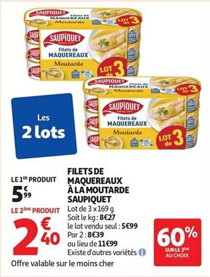 FILETS DE MAQUEREAUX À LA MOUTARDE SAUPIQUET