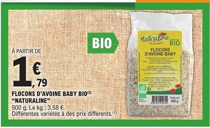 FLOCONS D’AVOINE BABY BIO "NATURALINE"
