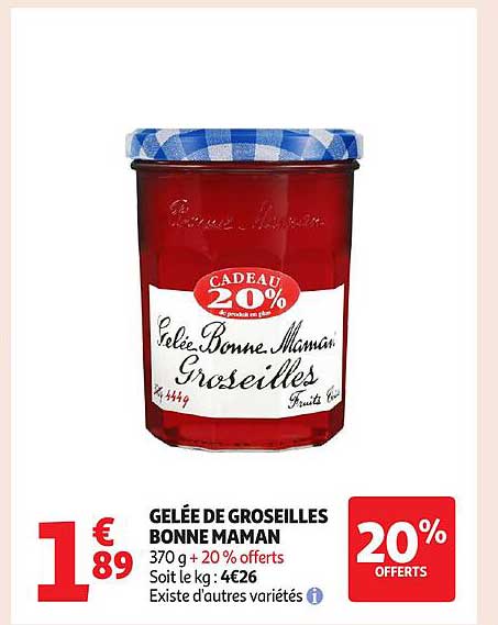 GELÉE DE GROSSELLES BONNE MAMAN