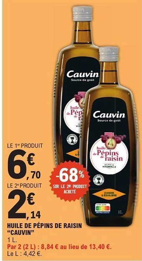 HUILE DE PÉPINS DE RAISIN "CAUVIN"