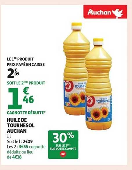 Huile de Tournesol Auchan