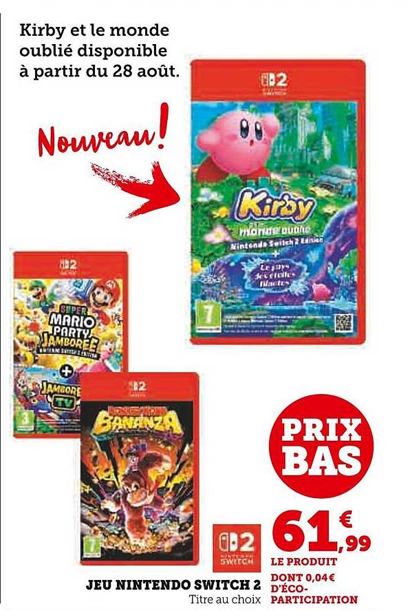 JEU NINTENDO SWITCH 2
Titre au choix