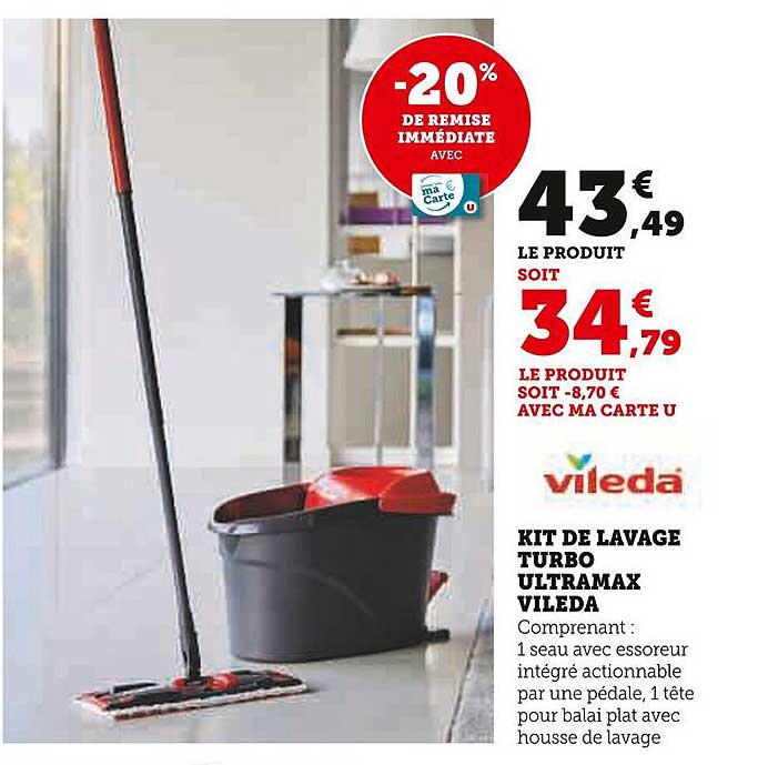 KIT DE LAVAGE TURBO ULTRAMAX VILEDA
