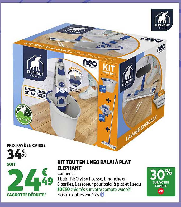 KIT TOUT EN 1 NEO BALAI À PLAT ELEPHANT