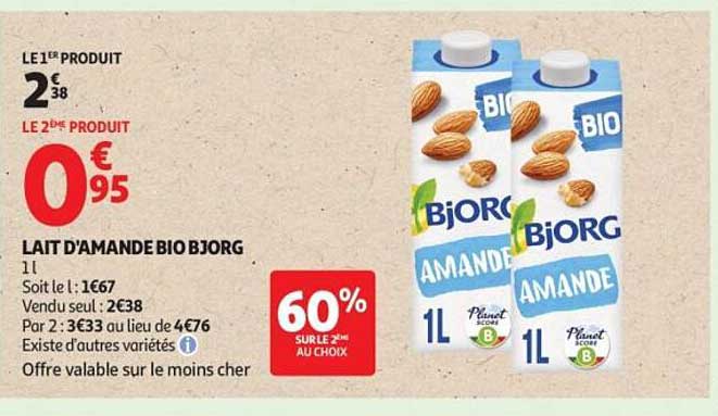 Lait d’amande BIO Bjorg 1L