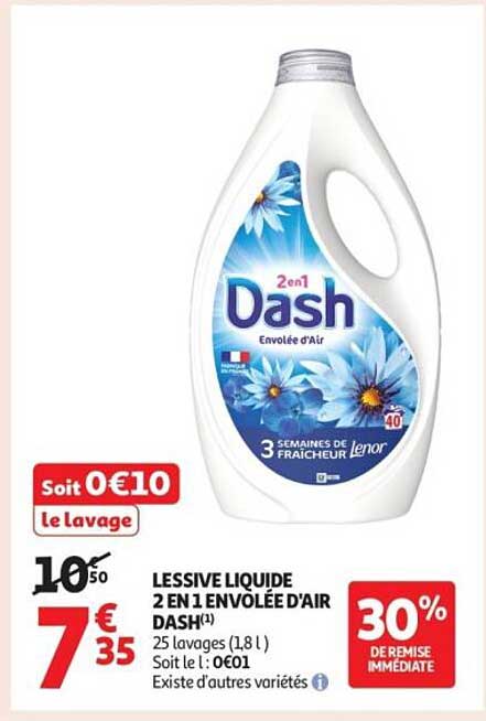 LESSIVE LIQUIDE 2 EN 1 ENVOLÉE D'AIR DASH