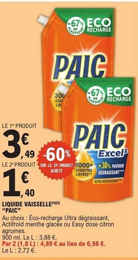LIQUIDE VAISSELLE PAIC