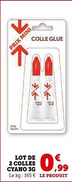 LOT DE 2 COLLES CYANO 3G