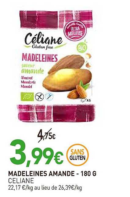 MADELEINES AMANDE - 180 G