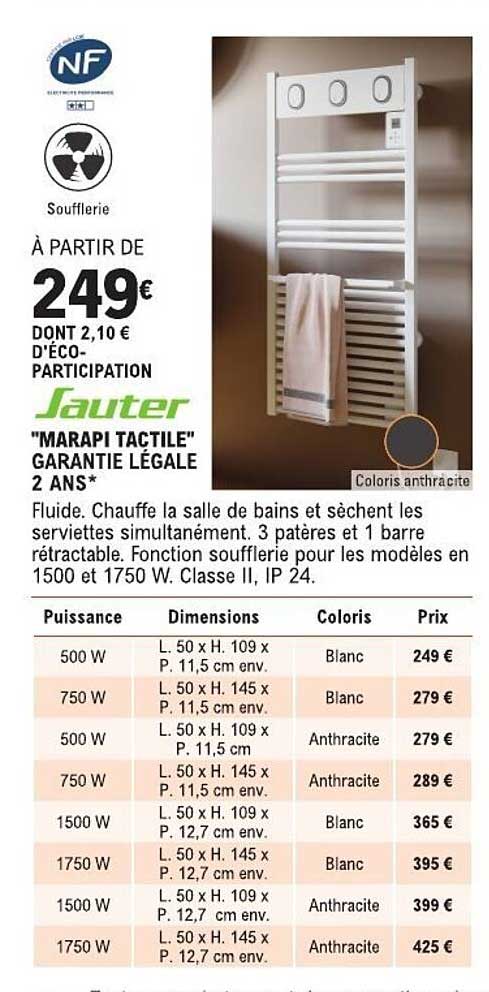 "MARAPI TACTILE" GARANTIE LÉGALE 2 ANS