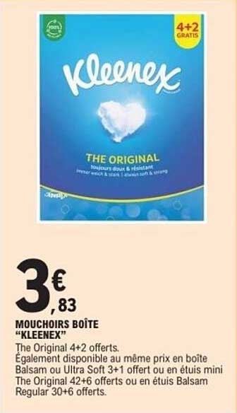 MOUCHOIRS BOÎTE "KLEENEX"