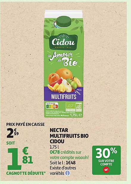 NECTAR MULTIFRUIT BIO CIDOU