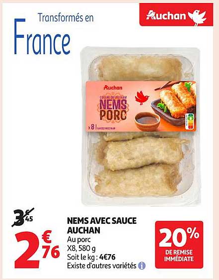 NEMS AVEC SAUCE AUCHAN